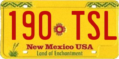 NM license plate 190TSL