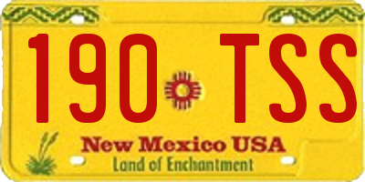 NM license plate 190TSS