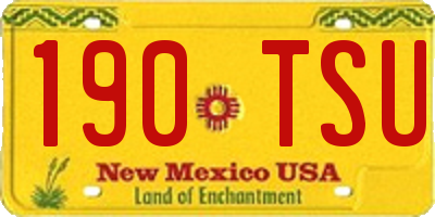 NM license plate 190TSU