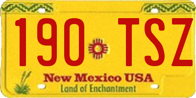 NM license plate 190TSZ