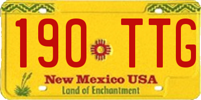 NM license plate 190TTG