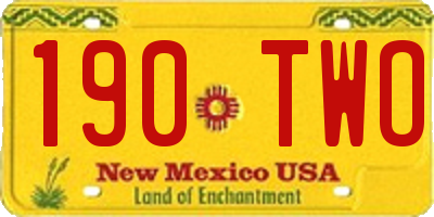 NM license plate 190TWO