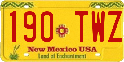 NM license plate 190TWZ