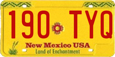 NM license plate 190TYQ