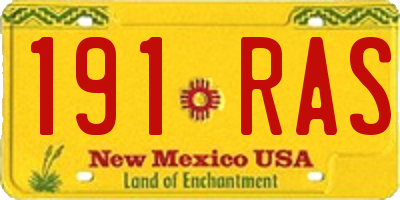 NM license plate 191RAS