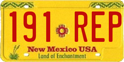 NM license plate 191REP
