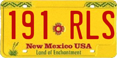 NM license plate 191RLS
