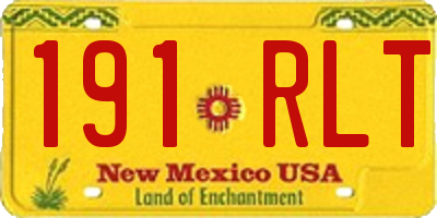NM license plate 191RLT