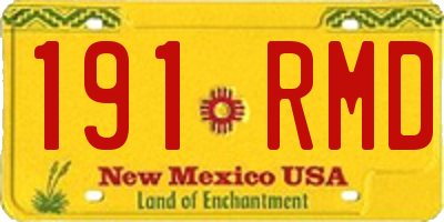 NM license plate 191RMD