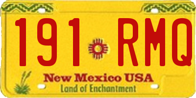 NM license plate 191RMQ