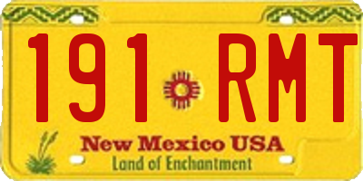 NM license plate 191RMT
