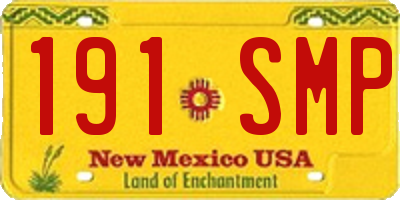 NM license plate 191SMP