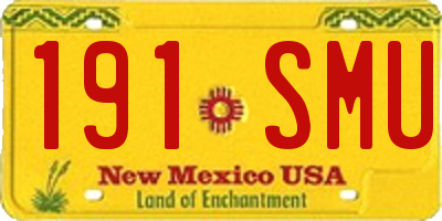 NM license plate 191SMU