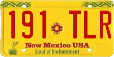 NM license plate 191TLR