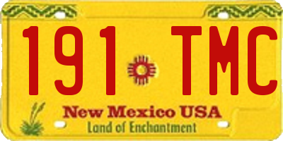 NM license plate 191TMC