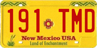 NM license plate 191TMD