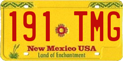 NM license plate 191TMG
