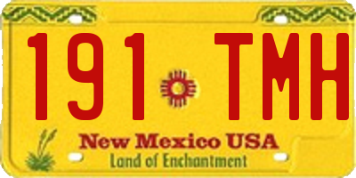 NM license plate 191TMH