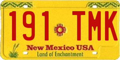 NM license plate 191TMK