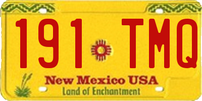 NM license plate 191TMQ