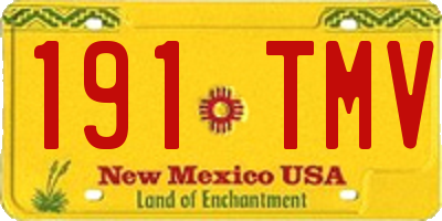 NM license plate 191TMV