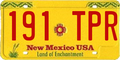 NM license plate 191TPR