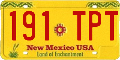 NM license plate 191TPT