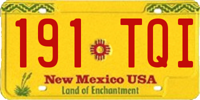 NM license plate 191TQI