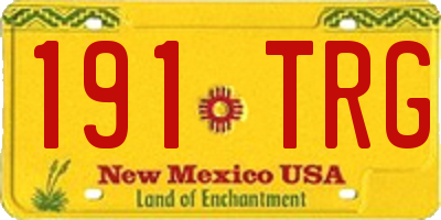 NM license plate 191TRG