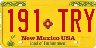 NM license plate 191TRY