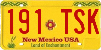 NM license plate 191TSK