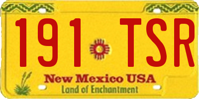 NM license plate 191TSR