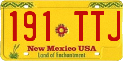 NM license plate 191TTJ