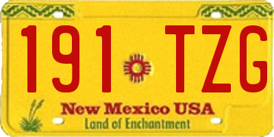 NM license plate 191TZG
