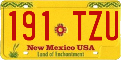 NM license plate 191TZU