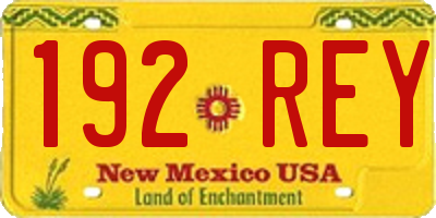 NM license plate 192REY