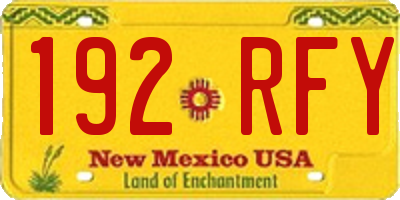 NM license plate 192RFY