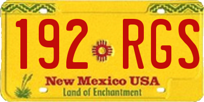NM license plate 192RGS