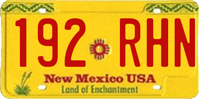 NM license plate 192RHN