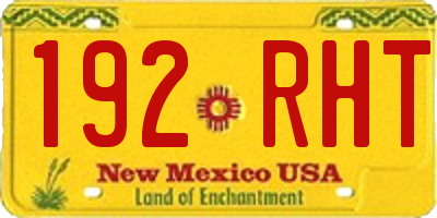 NM license plate 192RHT