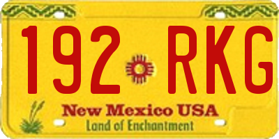NM license plate 192RKG