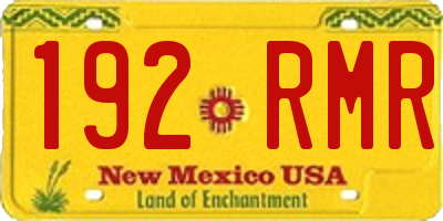 NM license plate 192RMR