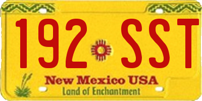 NM license plate 192SST