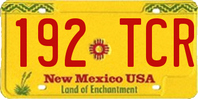 NM license plate 192TCR