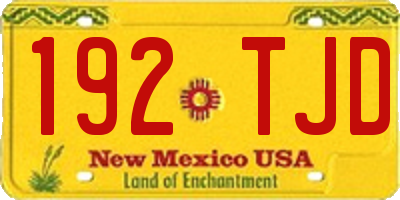 NM license plate 192TJD