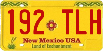 NM license plate 192TLH