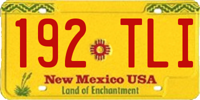 NM license plate 192TLI