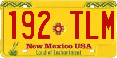 NM license plate 192TLM