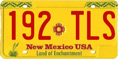 NM license plate 192TLS