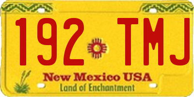 NM license plate 192TMJ